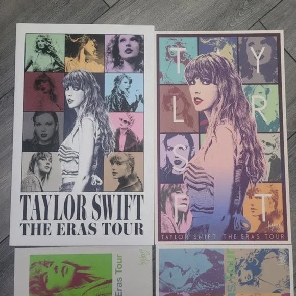 Taylor Swift The Eras Tour VIP Merch Box Exclusive 3 Poster set - No City Poster - Picture 2 of 3